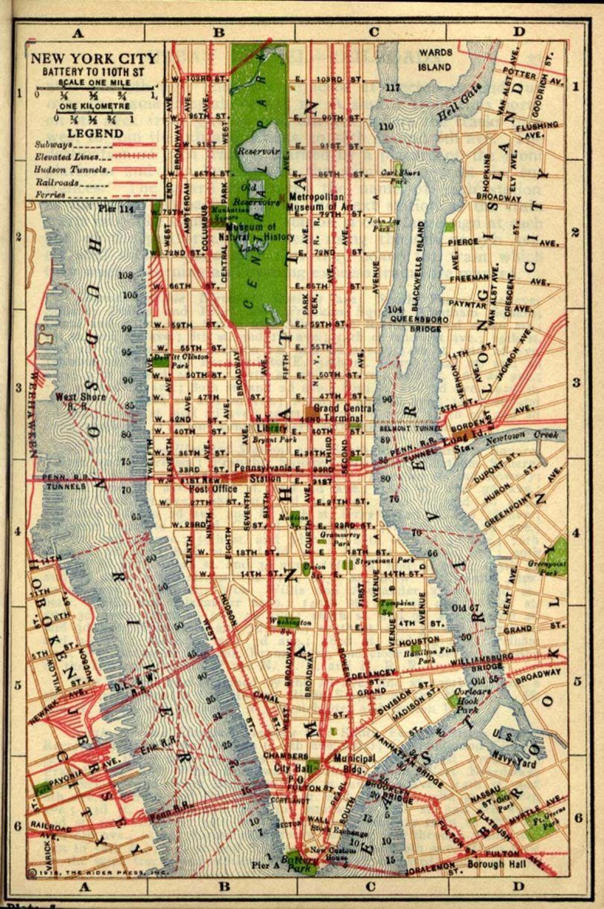 mapa de l'antiga Manhattan