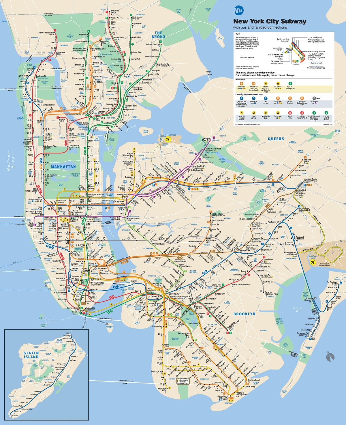 Manhattan transport públic mapa