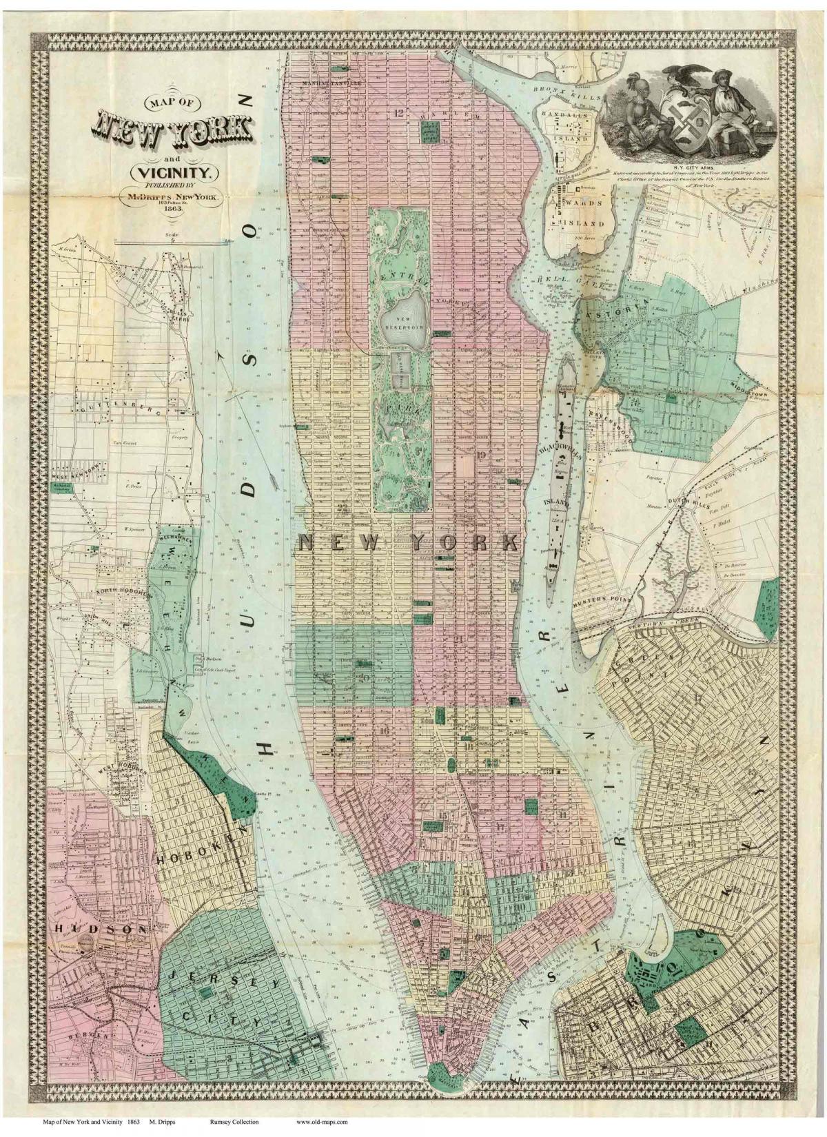històric de Manhattan mapes