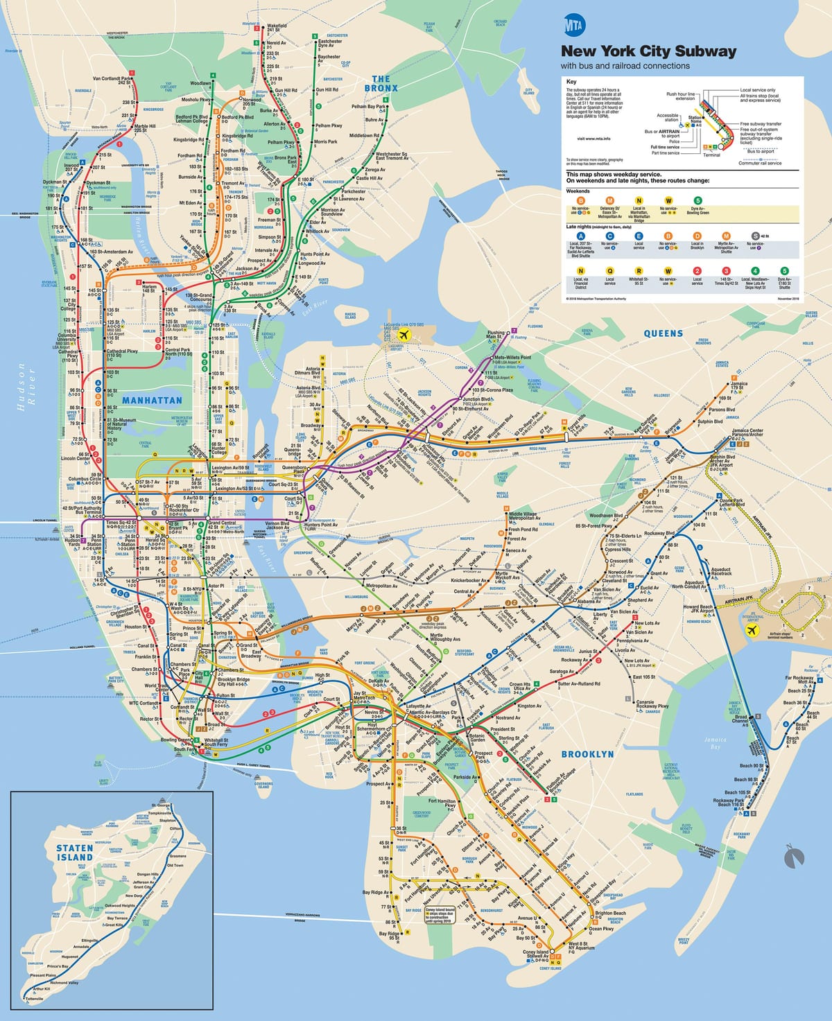 plànol de metro de Manhattan, a Nova York