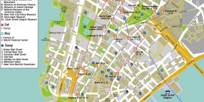 Mapa del centre de Manhattan a nova york