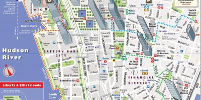 La part baixa de Manhattan mapa turístic