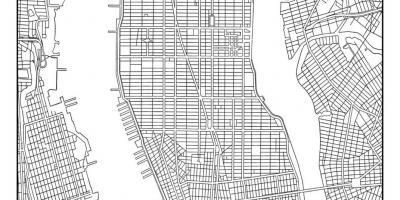 Mapa de Manhattan graella