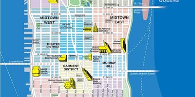 Mapa de l'illa de Manhattan