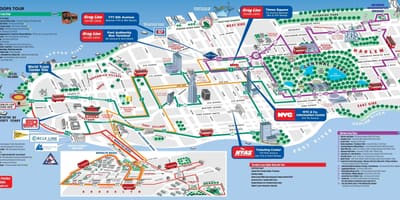 Manhattan atraccions turístiques mapa
