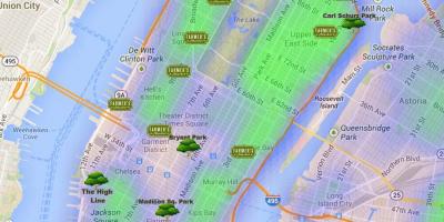 Mapa de Manhattan parcs