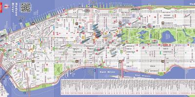 Mapa detallat de Manhattan de nova york