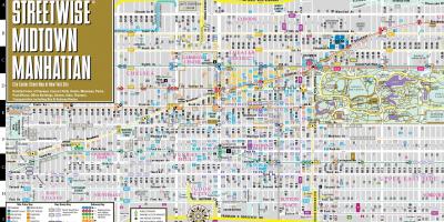 Mapa de midtown Manhattan, nova york